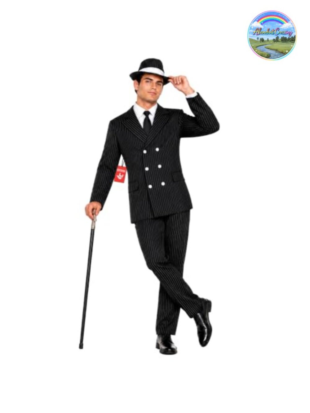 Men's 1920s Gangster Pinstripe Costume Suit Halloween Cosplay Outfit